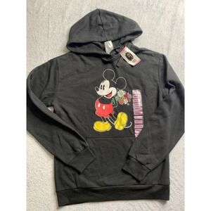 Disney Mickey Mouse Black Hoodie Sweatshirt Women's Small Graphic‎ Print
